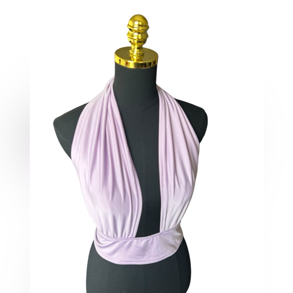 SHEIN Lilac Halter Crop Top Size Medium - Festival, Rave